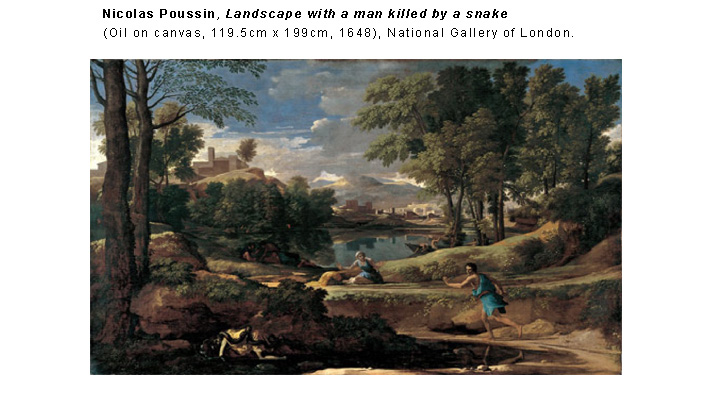 Landscape with a man killed by a snake